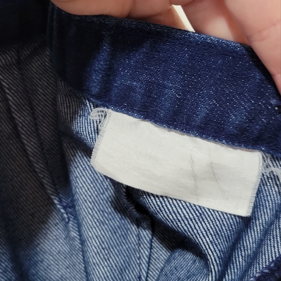 Vintage 80s 90s knee length dark wash high waist denim pencil skirt small - Picture 5 of 11